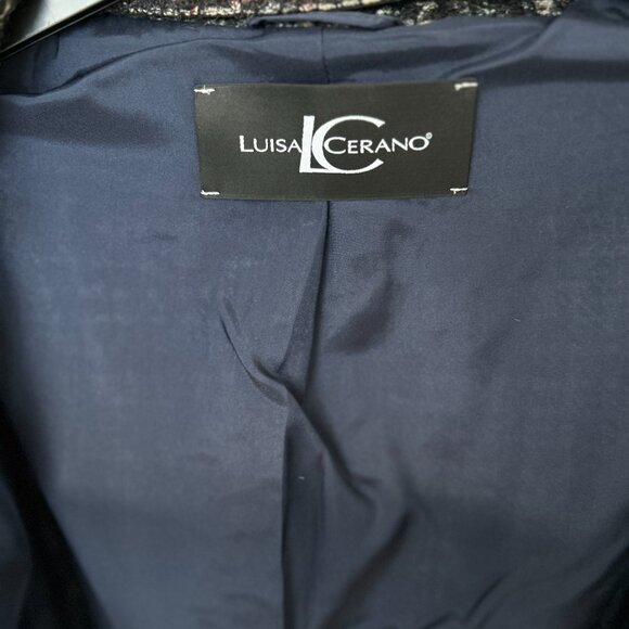 Luisa Cerano Grey Tweed Women's Cropped Coat Size EU 36 - Picture 7 of 11